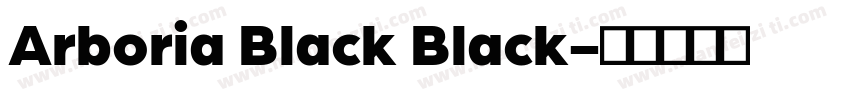 Arboria Black Black字体转换